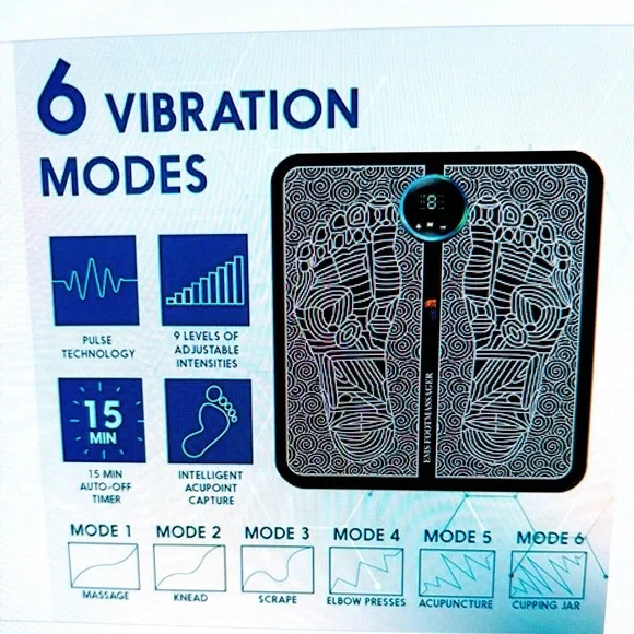 Electric EMS Foot Massager w/ 6 vibration modes - Picture 5 of 7